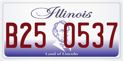 IL license plate B250537