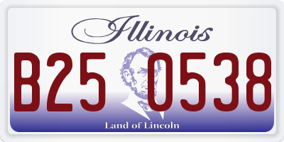 IL license plate B250538