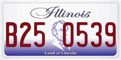 IL license plate B250539
