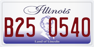 IL license plate B250540
