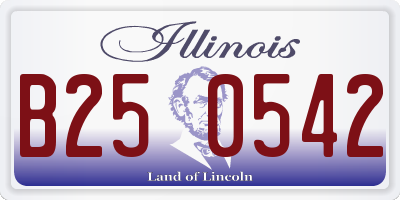IL license plate B250542