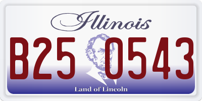 IL license plate B250543
