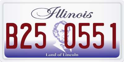 IL license plate B250551
