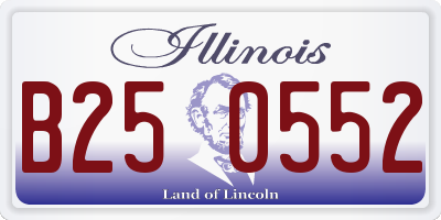 IL license plate B250552