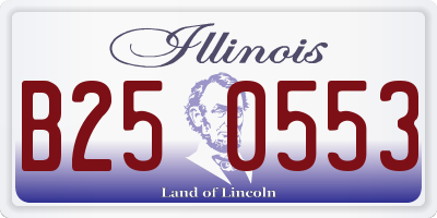 IL license plate B250553