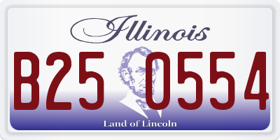 IL license plate B250554