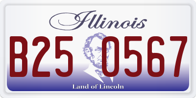 IL license plate B250567