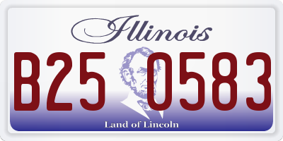 IL license plate B250583