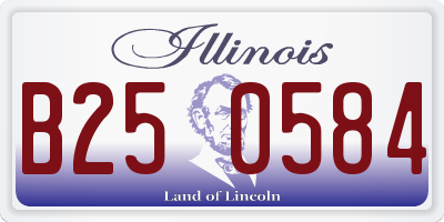 IL license plate B250584