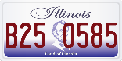IL license plate B250585