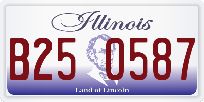 IL license plate B250587