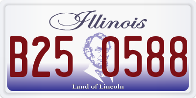 IL license plate B250588