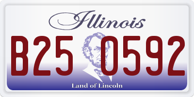 IL license plate B250592