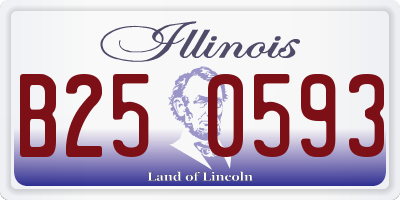 IL license plate B250593