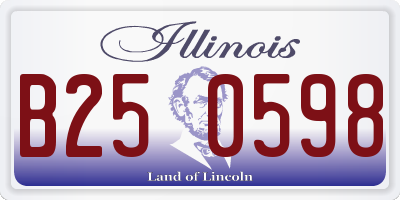 IL license plate B250598