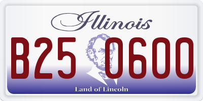 IL license plate B250600
