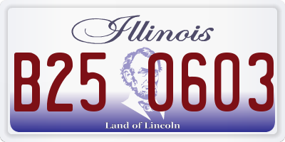IL license plate B250603