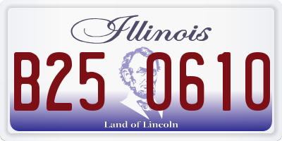 IL license plate B250610