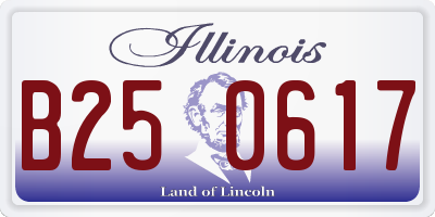 IL license plate B250617