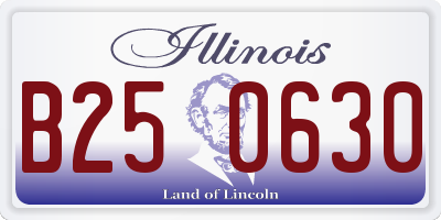 IL license plate B250630