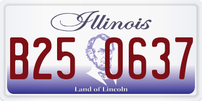 IL license plate B250637