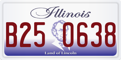 IL license plate B250638