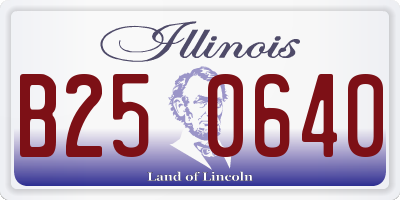 IL license plate B250640