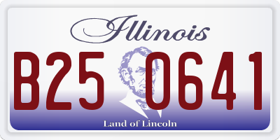 IL license plate B250641
