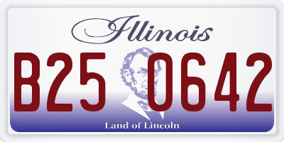 IL license plate B250642