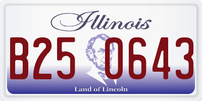 IL license plate B250643