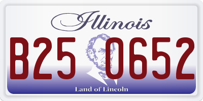 IL license plate B250652