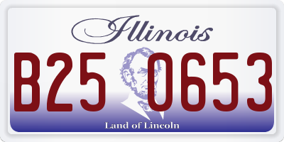 IL license plate B250653