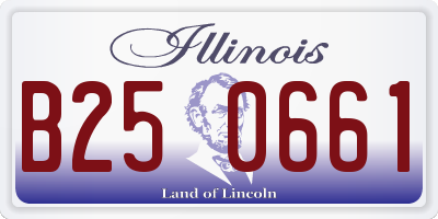 IL license plate B250661