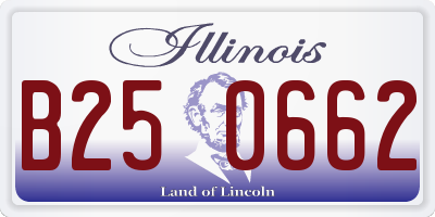 IL license plate B250662