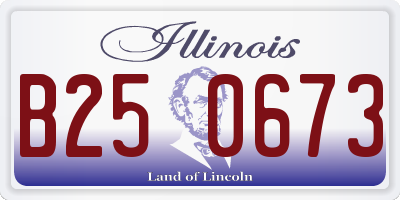 IL license plate B250673