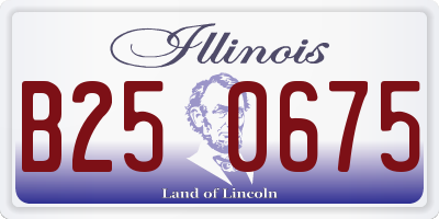 IL license plate B250675