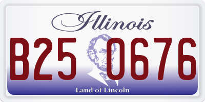 IL license plate B250676