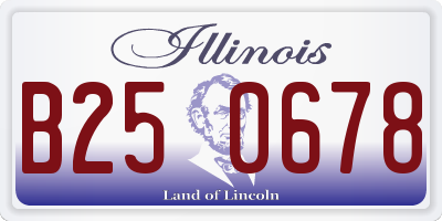 IL license plate B250678