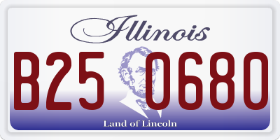 IL license plate B250680