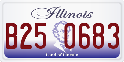 IL license plate B250683