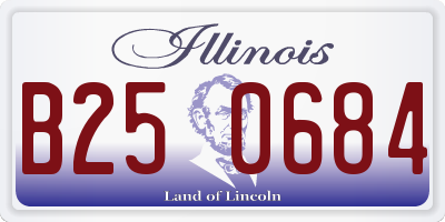 IL license plate B250684