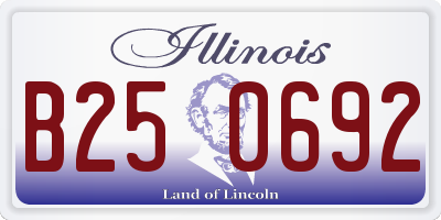IL license plate B250692