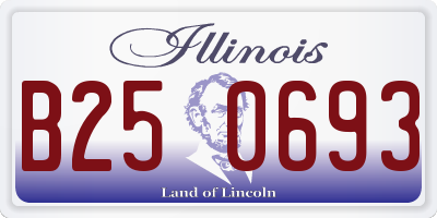 IL license plate B250693