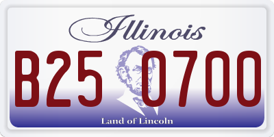 IL license plate B250700