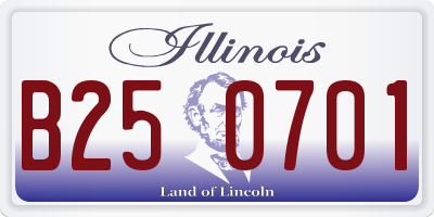 IL license plate B250701