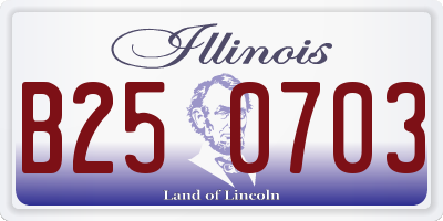 IL license plate B250703