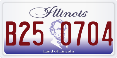IL license plate B250704