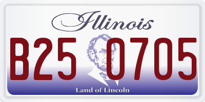 IL license plate B250705