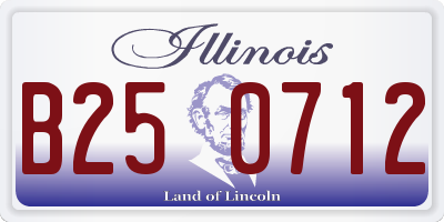 IL license plate B250712