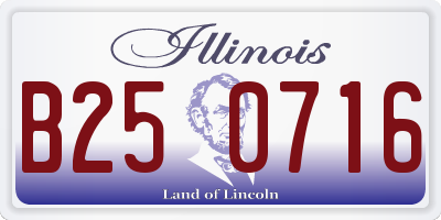 IL license plate B250716